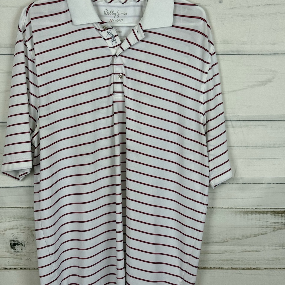 Bobby Jones White and Red Polo Shirt
